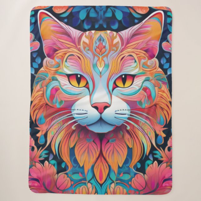 Couverture Sherpa Vector Cat Sherpa Blanket (Devant)