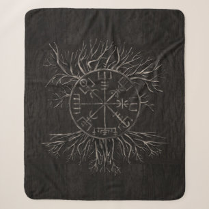 Couverture Sherpa Vegvisir et arbre de la vie Yggdrasil