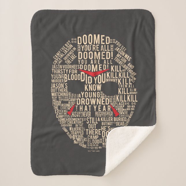 Couverture Sherpa Vendredi 13 | Masque de hockey typographique (Devant)
