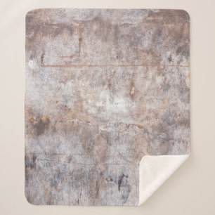 Couverture Sherpa Véritables lavages vintages sur la surface en bois