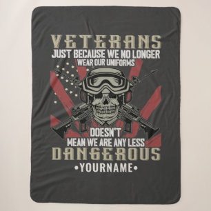 Couverture Sherpa Vétéran patriotique USA Funny Humour