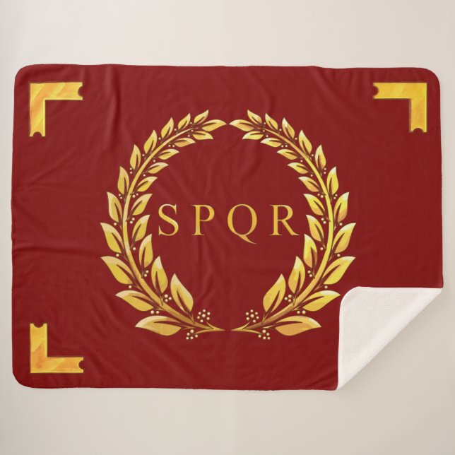 Couverture Sherpa Vexilla SPQR (Devant (Horizontal))