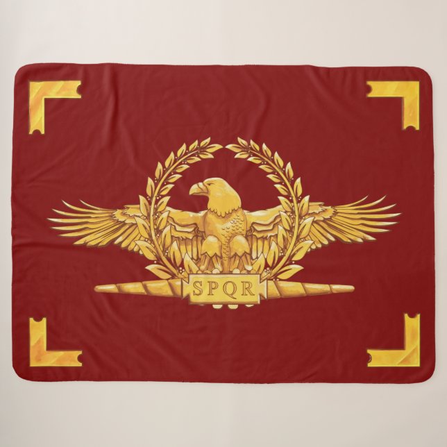 Couverture Sherpa Vexilla SPQR Eagle (Devant (Horizontal))