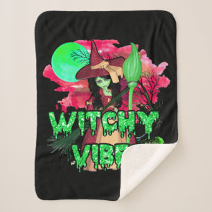 Couverture Sherpa Vibes de cuisine d'Halloween