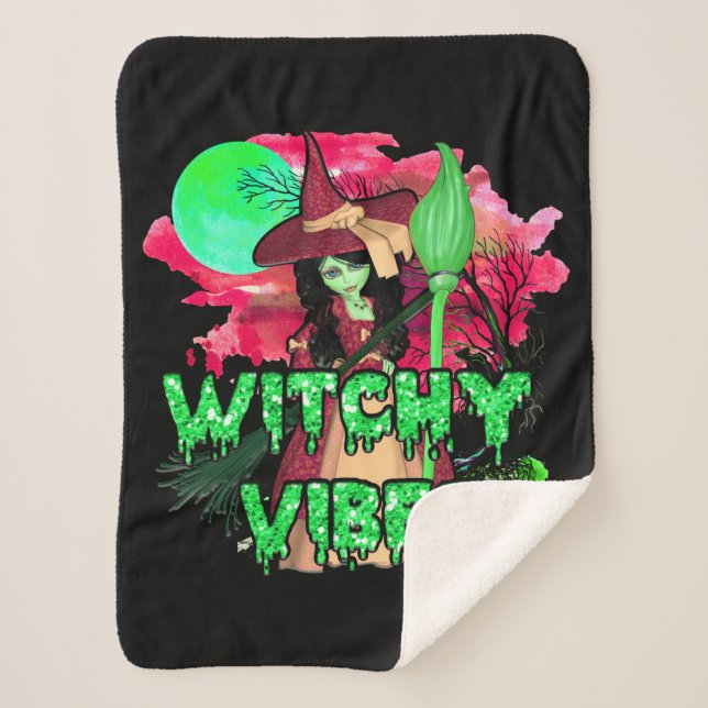 Couverture Sherpa Vibes de cuisine d'Halloween (Devant)