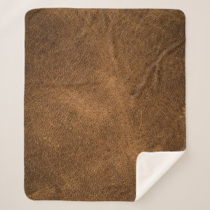 Couverture Sherpa Vieux cuir Brown : Arrière - plan texturé