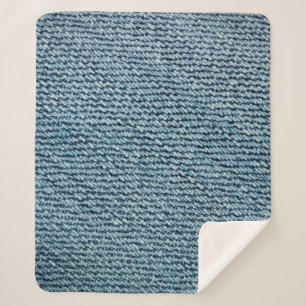 Couverture Sherpa Vieux tissu denim texture arrière - plan. abstrait