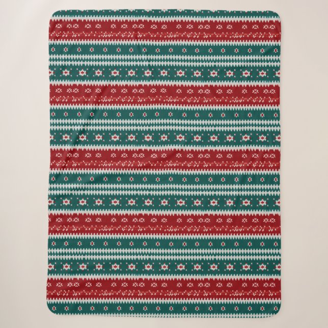 Couverture Sherpa Vilain tricot de Noël Motif traditionnel 11 (Devant)