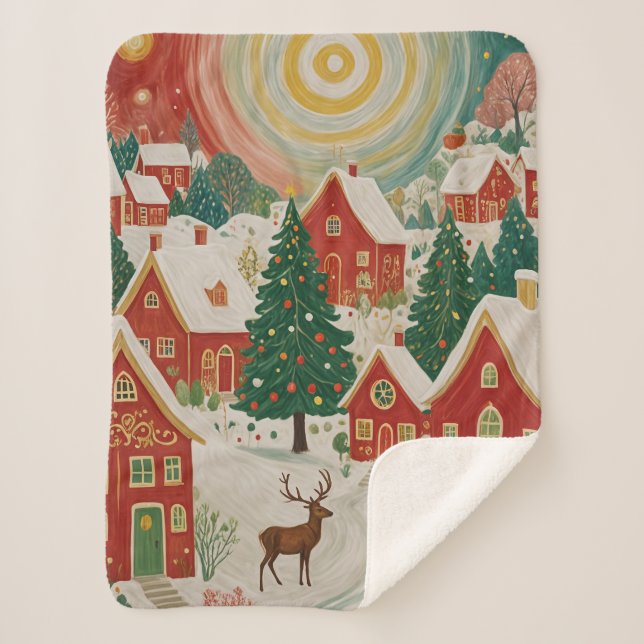 Couverture Sherpa Village de Noël (Devant)