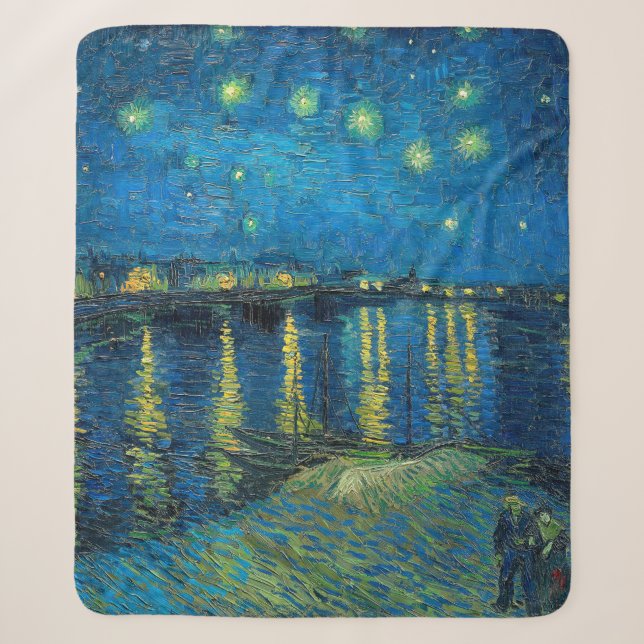 Couverture Sherpa Vincent Van Gogh Starry Night Over the Rhone (Devant)