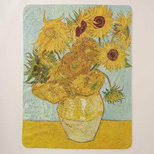 Couverture Sherpa Vincent Van Gogh - Vase avec douze tournesols
