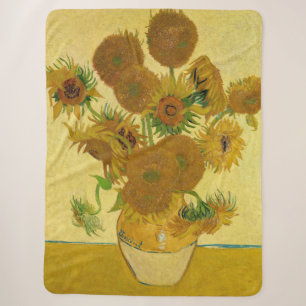 Couverture Sherpa Vincent van Gogh - Vase avec quinze tournesols
