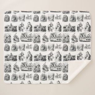 Couverture Sherpa Vintage Alice's Adventures in Wonderland Motif