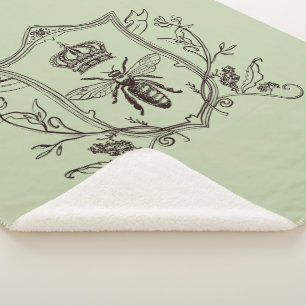 Couverture Sherpa Vintage Paris apiculteur Reine des abeilles de la