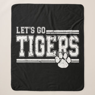 Couverture Sherpa Vintage Tigers School Sports Nom Retro