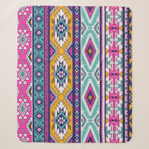 Couverture Sherpa Vintage tribal Navajo : motif rétro