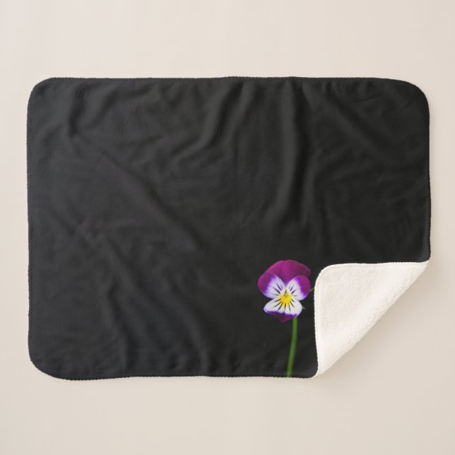 Couverture Sherpa Violet Fleur sbcna (Devant (Horizontal))