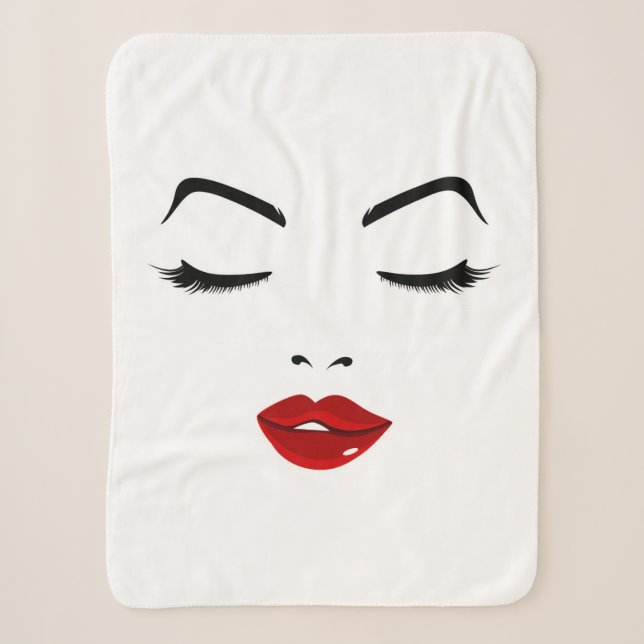 Couverture Sherpa Visage élégant (Devant)