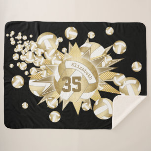 Couverture Sherpa volleybals et étoiles d'or croustillants