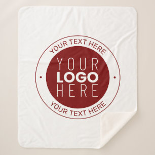 Couverture Sherpa Votre logo et votre texte personnalisable Couleu