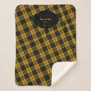 Couverture Sherpa Votre nom et date MacLeod Scottish Clan Tartan