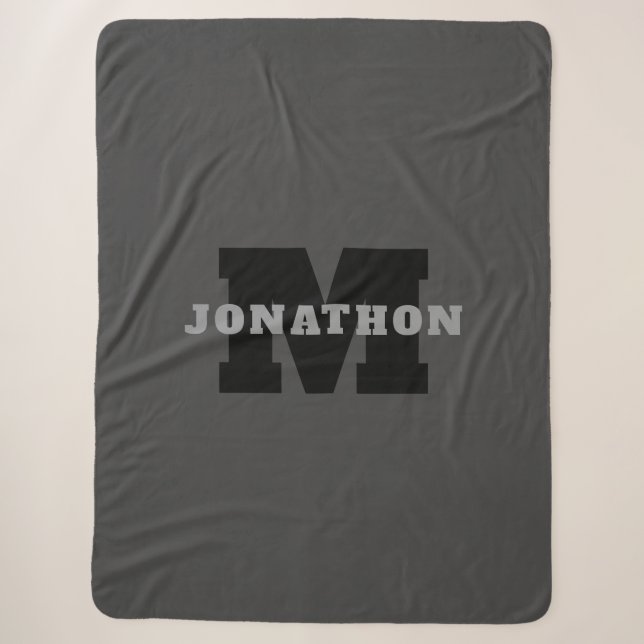 Couverture Sherpa Votre nom ou nom commercial | Masculine moderne Gr (Devant)