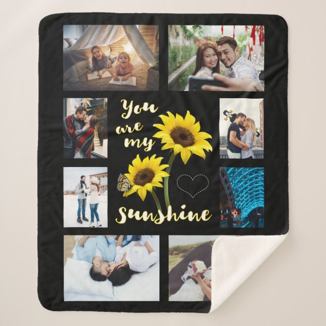 Couverture Sherpa Vous êtes ma Sunshine Sunflower Photo (Devant)