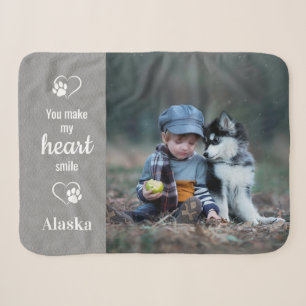 Couverture Sherpa Vous Faites Mon Coeur Sourire - Amoureux des chien