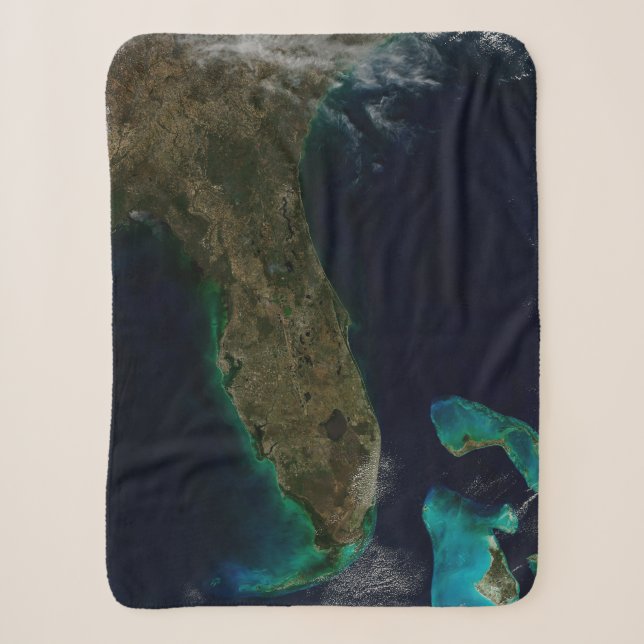 Couverture Sherpa Vue Satellite Sur La Floride. (Devant)