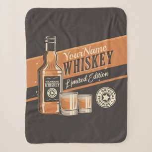 Couverture Sherpa Whiskey Liquor Bottle Western Bar 