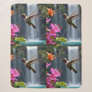 Couverture Sherpa "Whispers of Nature : Hummingbird, Cascade