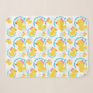 Couverture Sherpa White Girl Aquarelle en caoutchouc Ducky Vous êtes