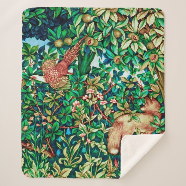 Couverture Sherpa William Morris Fox et Pheasestry Imprimer (Devant)
