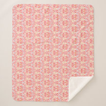 William Morris Golden Bough Rouge Fleece Blanche