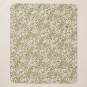 Couverture Sherpa William Morris Jardin Fleur de Lys Classique