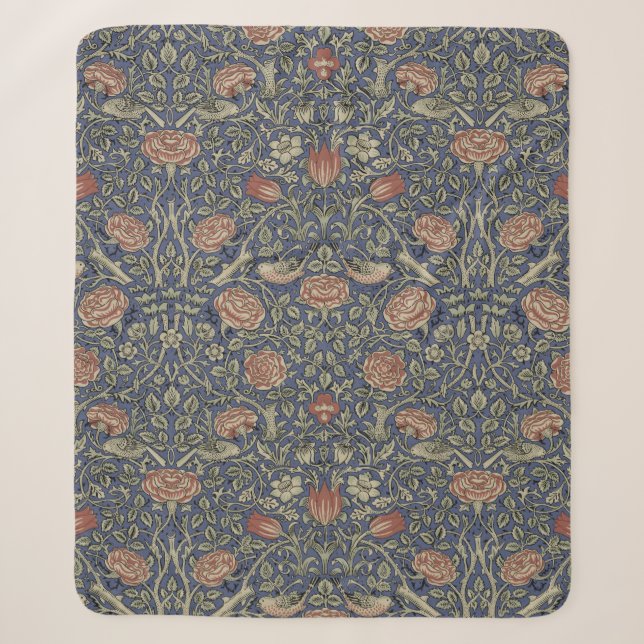 Couverture Sherpa William Morris Tudor Fond d'écran Rose (Devant)