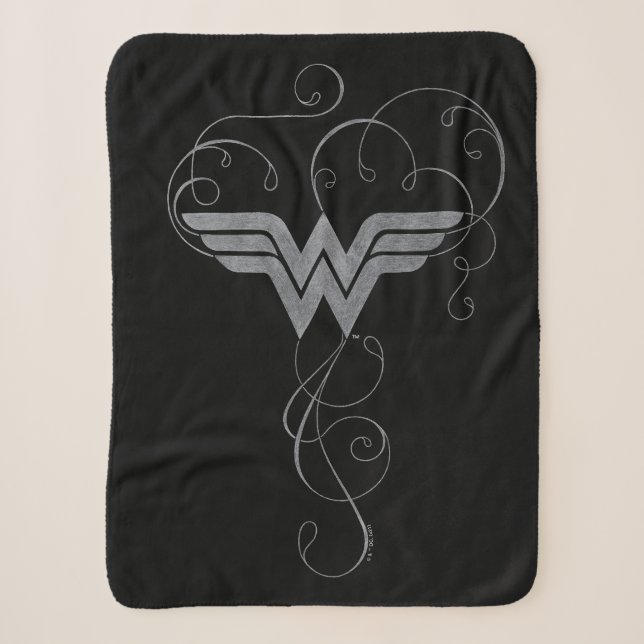 Couverture Sherpa Wonder Woman | logo Beauty Bliss (Devant)