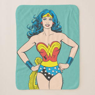 Couverture Sherpa Wonder Woman tient sur les hanches
