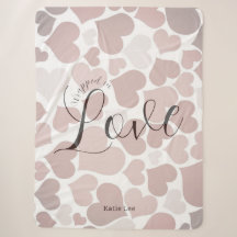 Wrapped in Love | Pink Purple Heart Pattern 