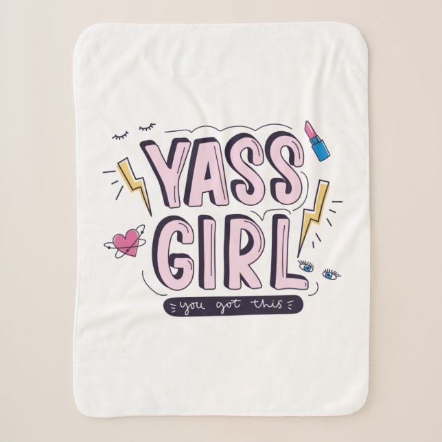 Couverture Sherpa Yass Girl | Vous Avez Obtenu (Devant)
