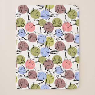 Couverture Sherpa Yoga pose motif Yoga sans couture motif 25