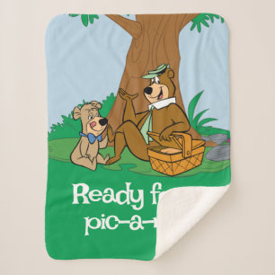Couverture Sherpa Yogi Bear et Boo-Boo pique-nique Snack