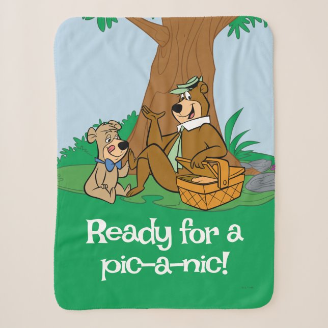 Couverture Sherpa Yogi Bear et Boo-Boo pique-nique Snack (Devant)