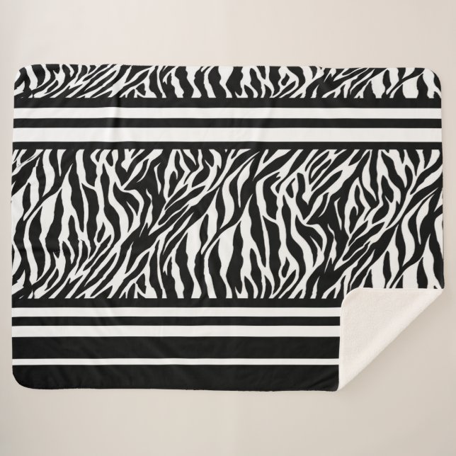 Couverture Sherpa Zebra Stripes (Devant (Horizontal))