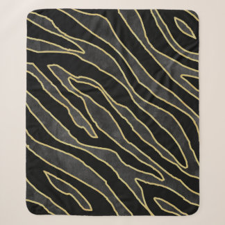 Couverture Sherpa Zebra Stripes : Abstrait Monochrome Sans Seamless.