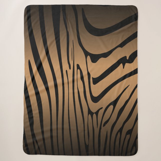 Couverture Sherpa Zesty Zebra Brown (Devant)