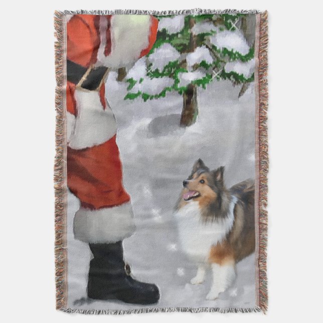 Couverture Shetland Sheepdog Shelter Noël (devant Vertical)