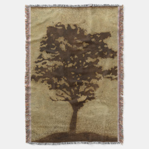 Couverture Silhouette d'arbre sur l'arrière - plan en bronze