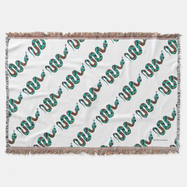 Couverture Silhouette d'impression Brown et Turquoise de serp (Devant)