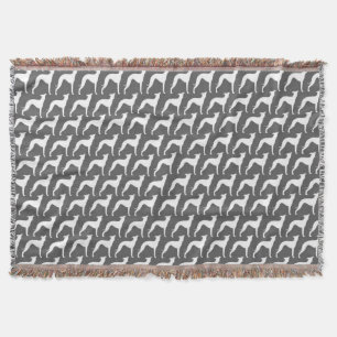 Couverture Silhouettes de Lévrier Italien Chiens Iggy Motif